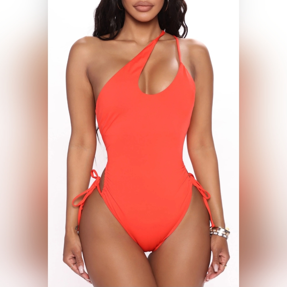 Fashion Nova One Piece Swimsuit - Orange
